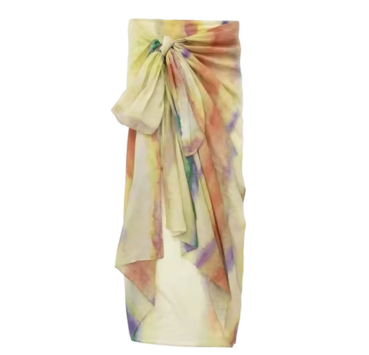 TIE-DYE SKIRT WRAP